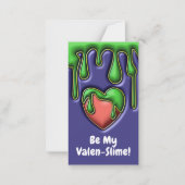 Slime Pun Kid's School Valentine's Day Card Mitteilungskarte (Vorderseite)