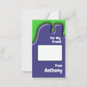 Slime Pun Kid's School Valentine's Day Card Mitteilungskarte (Rückseite)