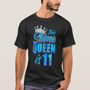 Slime Queen 11. Geburtstagsparty 11 Jahre altes Mä T-Shirt