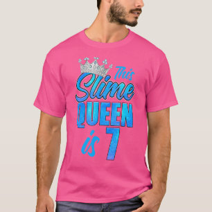 Slime Queen 7. Geburtstagsparty 7 Jahre Old Girl B T-Shirt