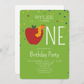 Slimey First Birthday Einladung (Vorne/Hinten)