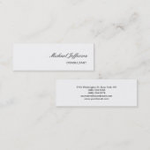 Slimme Schlichte, Berufliche Visitenkarte (Vorne/Hinten)