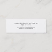 Slimme Schlichte, Berufliche Visitenkarte (Rückseite)