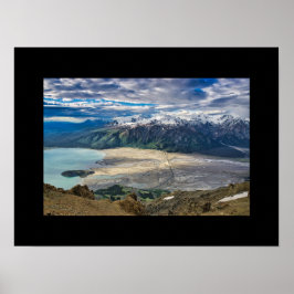 Slims River and Mountain View Poster