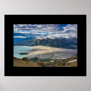Slims River und Mountain View Poster