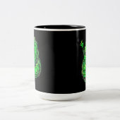 Slimy Green Ghost! Zwei-Tone-Tasse Zweifarbige Tasse (Mittel)