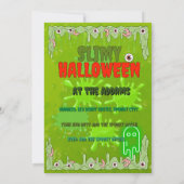 Slimy Halloween mit Freunden Einladungskarte Einladung (Rückseite)