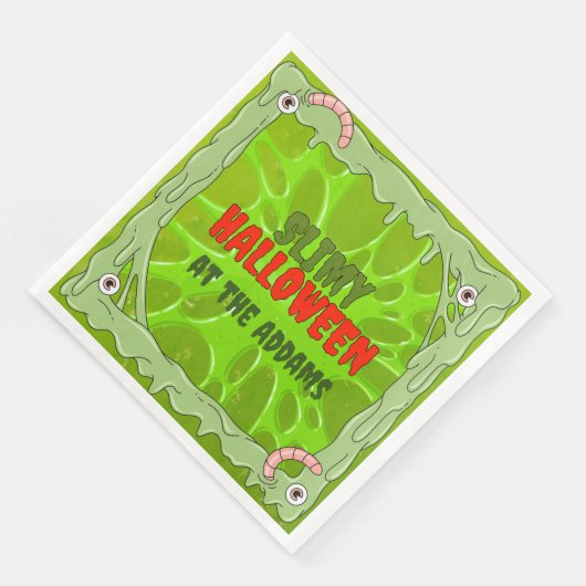 Slimy Halloween Serviette (Ecke)