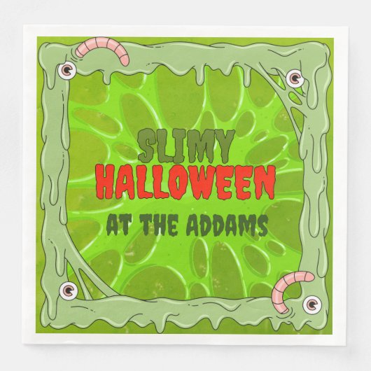 Slimy Halloween Serviette (Vorderseite)