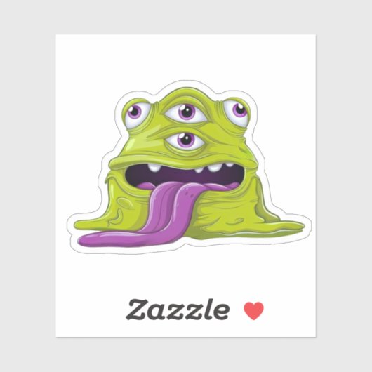 Slimy Monster Aufkleber (Blatt)