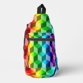 Sling Bag (ao) - Illusion von Regenbogenblöcken (Vorderseite)