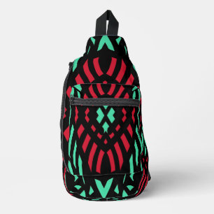 Sling Bag, Multicolor klassisches modernes Musterd Crossbody Bag