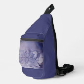 Sling Bag -  Running Horses on Blue (Rechte Ecke)