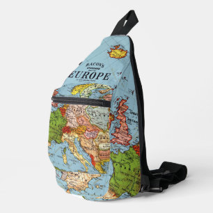 Sling Crossbody bag - Karte Europas