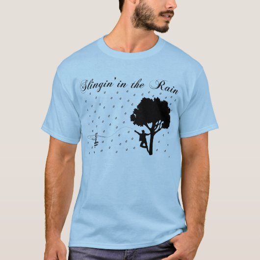 Slingin im Regen T-Shirt (Vorderseite)