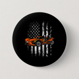 Slingshot Car American USA Flag 4. Juli Button