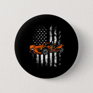 Slingshot Car American USA Flag 4. Juli Schlinge Button