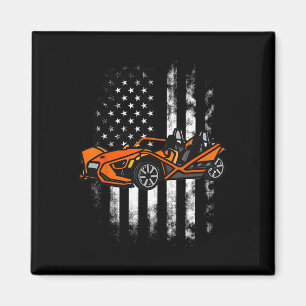 Slingshot Car American USA Flag 4. Juli Schlinge Magnet