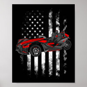 Slingshot Car American USA Flag 4. Juli Schlinge Poster