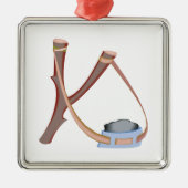 Slingshot Silbernes Ornament (Vorne)