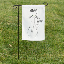 Slinky Black Cat Meow Meow Meow Custom Text Green 