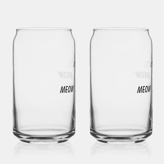 Slinky Black Cat Meow Meow Meow Custom Text Green  Dosenglas (Rechts)