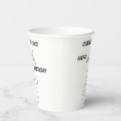 Slinky Black Cat Meow Meow Meow Custom Text Green  Pappbecher (Rechts)