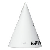 Slinky Black Cat Meow Meow Meow Custom Text Green  Partyhütchen (Links)