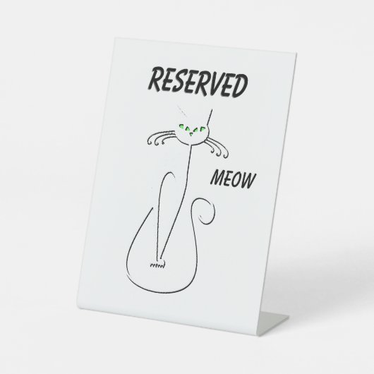 Slinky Black Cat Meow Meow Meow Custom Text Green Sockelschild (Vorderseite)