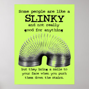 Slinky Leute Lustiges Druckplakat Humor Poster