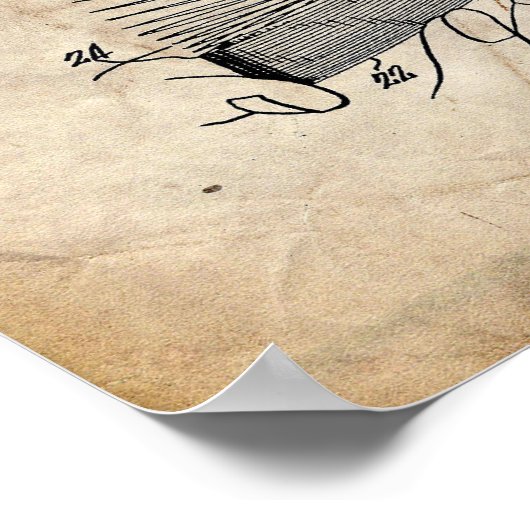 Slinky Patent Poster (Ecke)