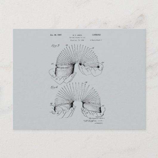 Slinky Patent Postkarte (Vorderseite)