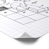 Slinky Toy 1946 Patent Art - Lined Peper Poster (Ecke)