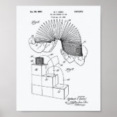 Slinky Toy 1946 Patent Art - Weißbuch Poster (Vorne)