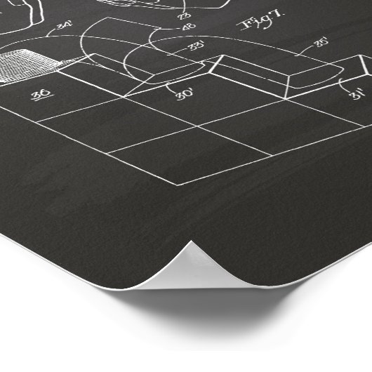 Slinky Toy 1946 Patentart - Chalkboard Poster (Ecke)