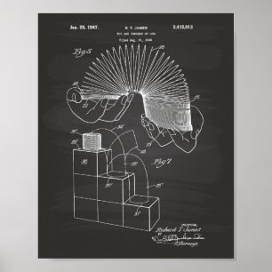 Slinky Toy 1946 Patentart - Chalkboard Poster