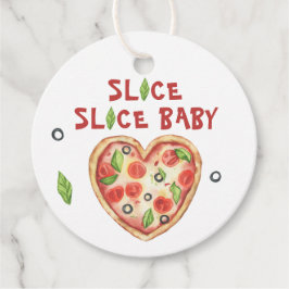 Slip Baby Pizza - Aquarell Babydusche Geschenkanhänger