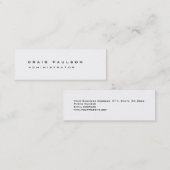 Slipper Clean Simple Style Schwarz-weiße Visitenka Mini Visitenkarte (Vorne/Hinten)