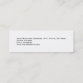 Slipper Clean Simple Style Schwarz-weiße Visitenka Mini Visitenkarte (Rückseite)