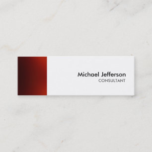 Slipper Schlicht Red White Beruflich Business Card Mini Visitenkarte
