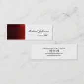 Slipper Schlicht Red White Beruflich Business Card Mini Visitenkarte (Vorne/Hinten)