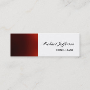 Slipper Schlicht Red White Beruflich Business Card Mini Visitenkarte