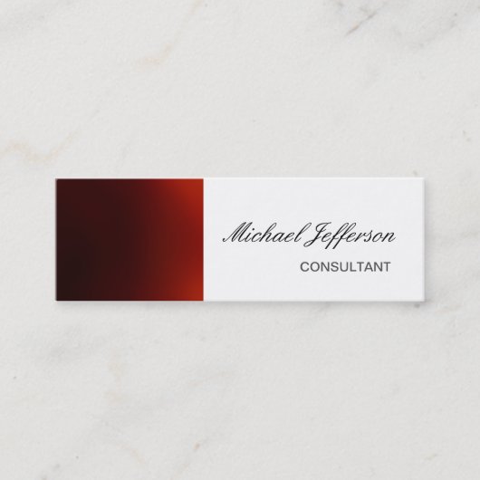 Slipper Schlicht Red White Beruflich Business Card Mini Visitenkarte (Vorderseite)
