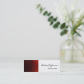 Slipper Schlicht Red White Beruflich Business Card Mini Visitenkarte (Stehend Vorderseite)