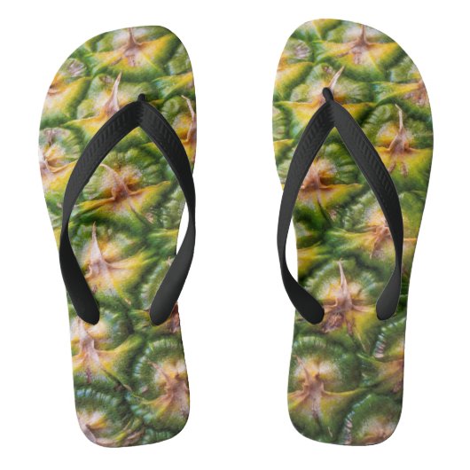 Slippers met ananas print close up badesandalen (Fußbett)