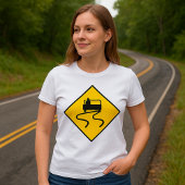 Slippery Road Sign T-Shirt