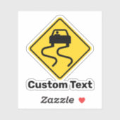 Slippery Road, wenn Nass Aufkleber (Blatt)