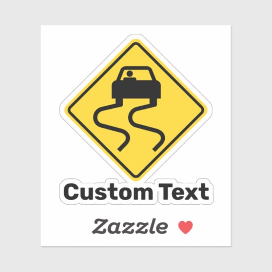 Slippery Road, wenn Nass Aufkleber (Blatt)