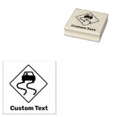 Slippery Road, wenn Nass Gummistempel (Stempel)