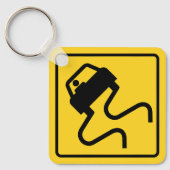 Slippery Road, wenn Nass Schlüsselanhänger (Vorderseite)